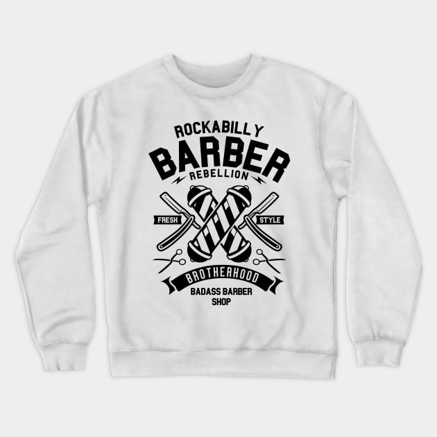 Rockabilly Barber Crewneck Sweatshirt by CRD Branding